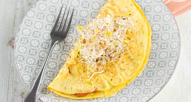 Recept voor omelet met groentespread
